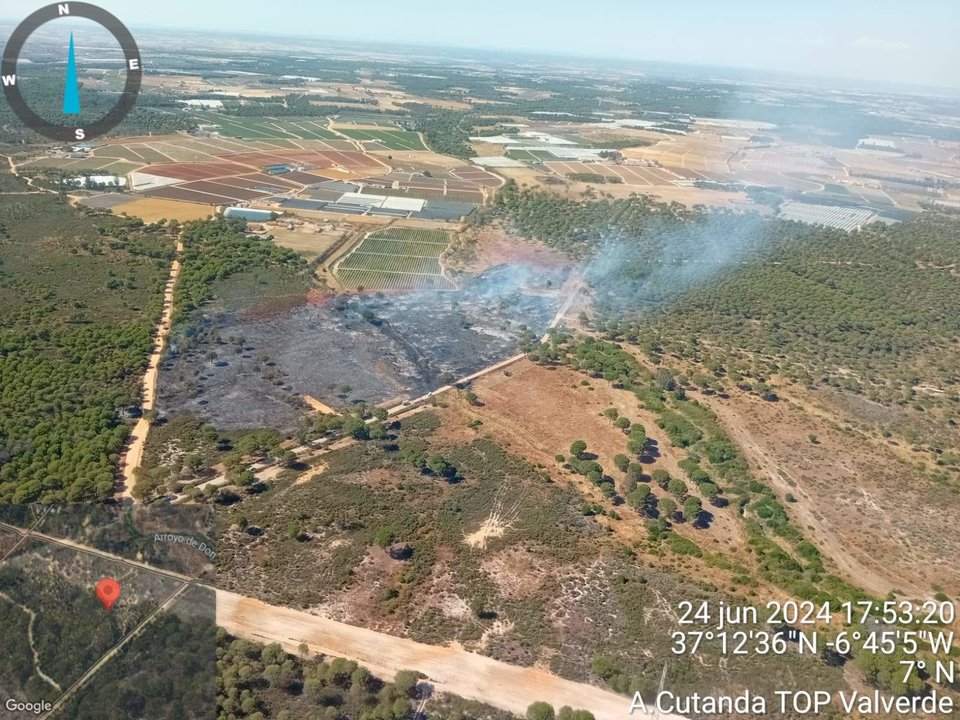 Zona afectada (Foto: Infoca)