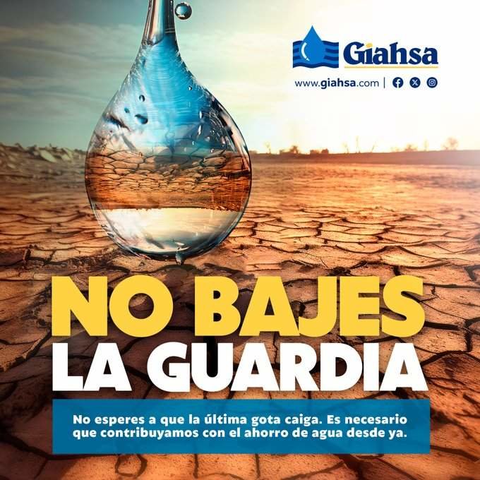 Campaña publicitaria de Giahsa pidiendo a sus clientes que ahorren agua por la sequía