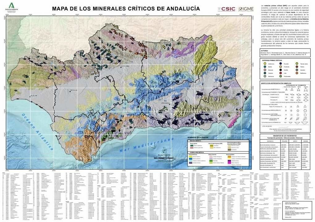 Mapa minero andaluz