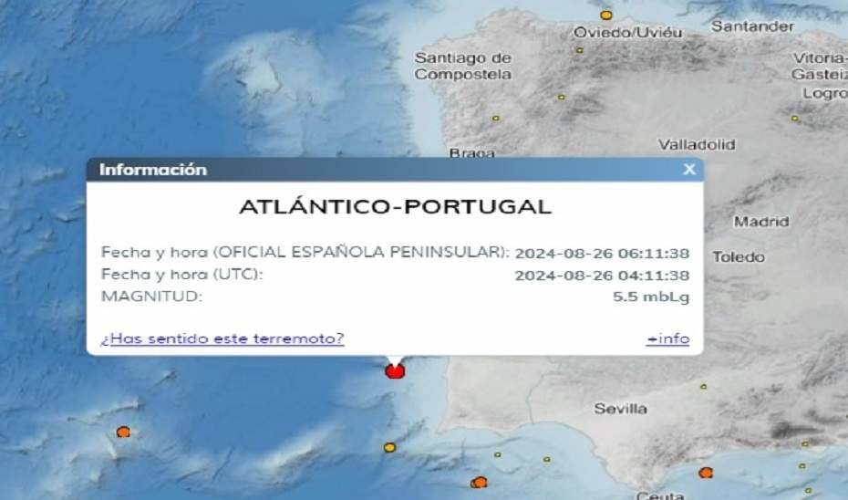 Ubicación del terremoto de esta mañana