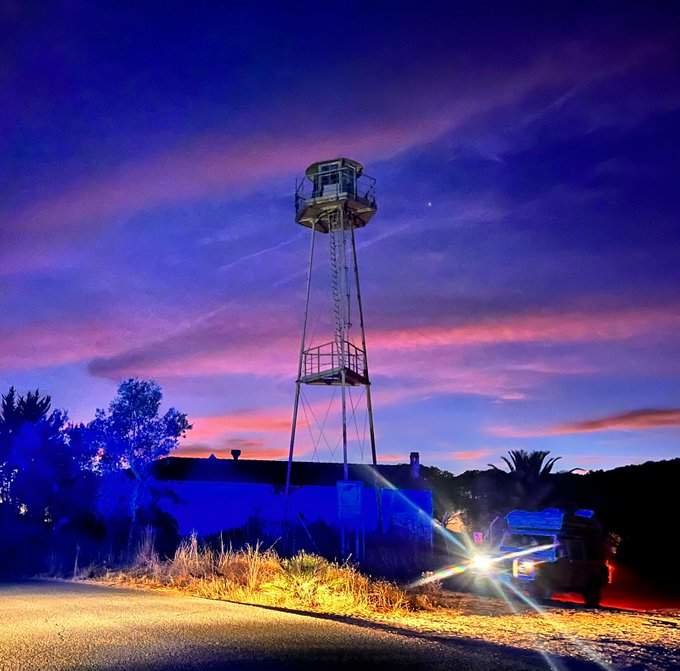 Torre de vigilancia del Infoca en la zona de Moguer