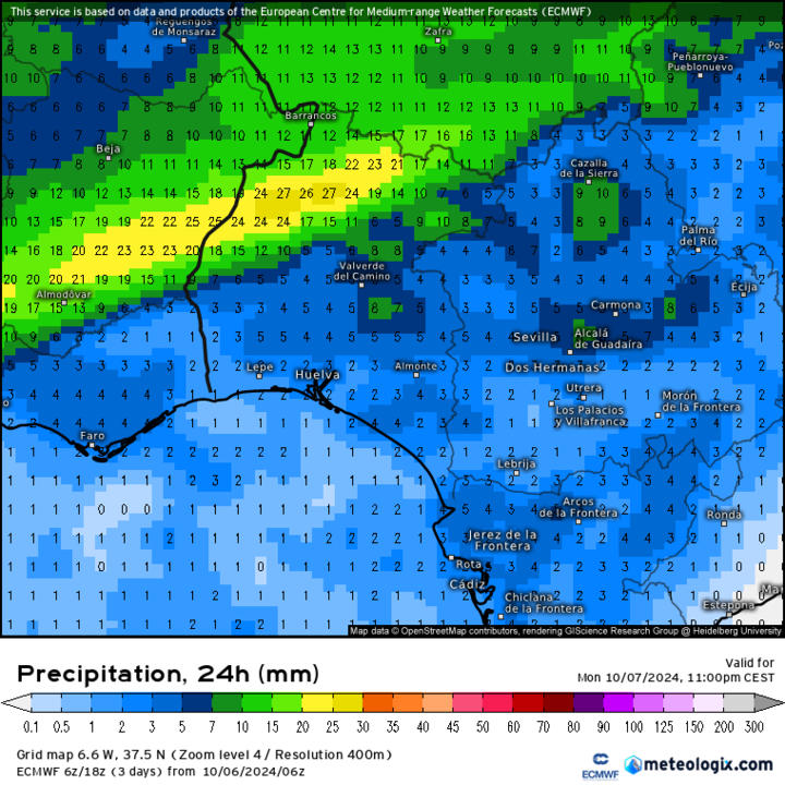 Previsión de lluvias