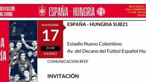 Entradas españa hungria sub 21